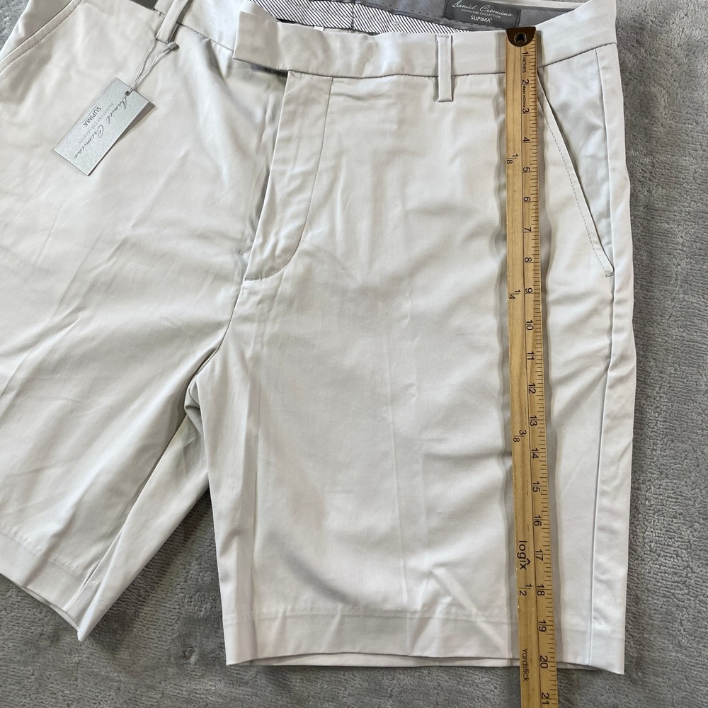 Daniel Cremieux Signature Chino Shorts Men 40 Beige Supima Casual Minimalist - Picture 4 of 8